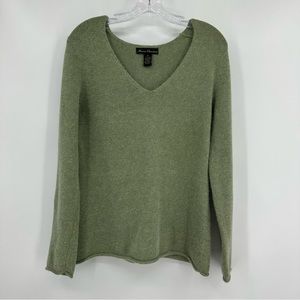 Marisa Christina Sweater Angora Blend V-neck Green Size M